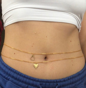 Heart belly chain