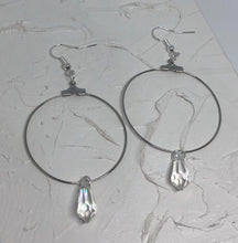 Crystal pendant hoops - Icegoldbyvee