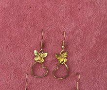 Butterfly heart earrings