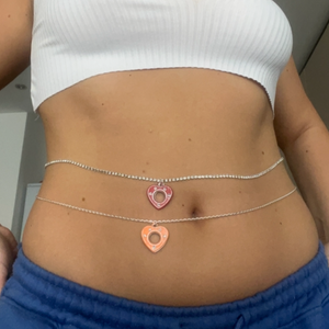 Colour heart belly chain