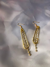 Gold bling pin earrings