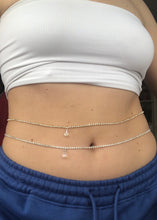 Crystal drop belly chain