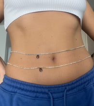 Black pendant belly chain