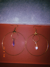 Crystal drop round earrings - Icegoldbyvee