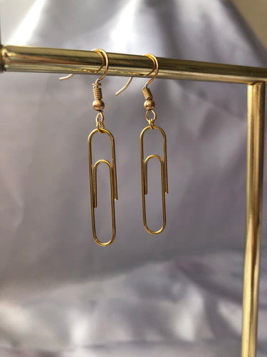 Paper clip earrings