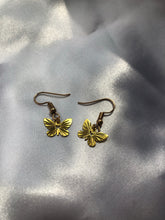 Gold butterfly earrings