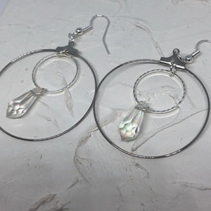 Crystal drop round earrings - Icegoldbyvee