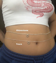 Silver heart belly chain