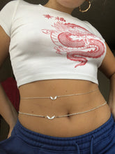 Crystal wing belly chain