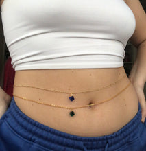 Cube pendant belly chain