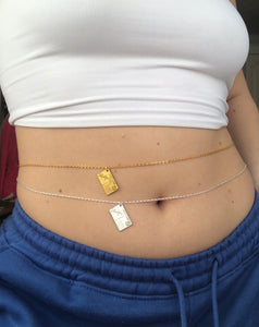 Post card belly chain