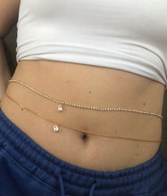 Cz pendant belly chain